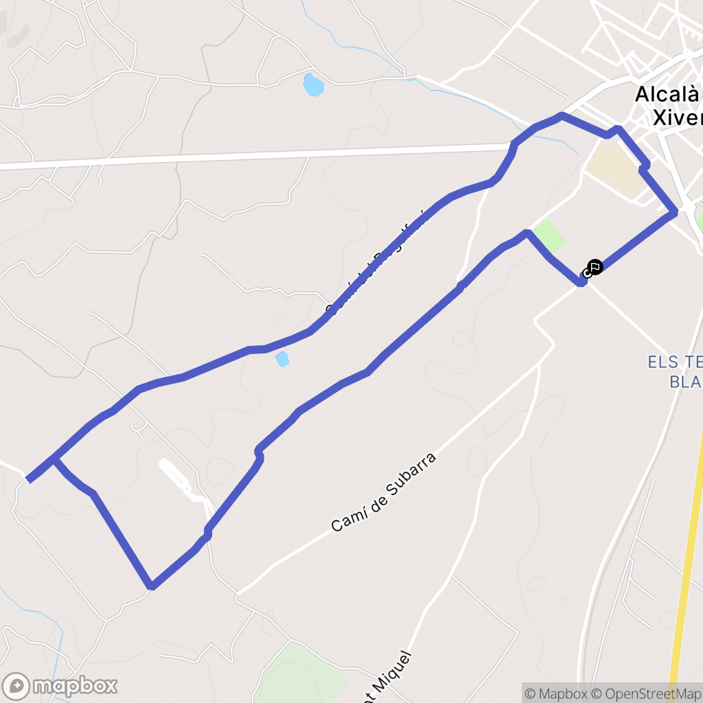 Alcalà de Xivert : carte du parcours de randonnée - Spain