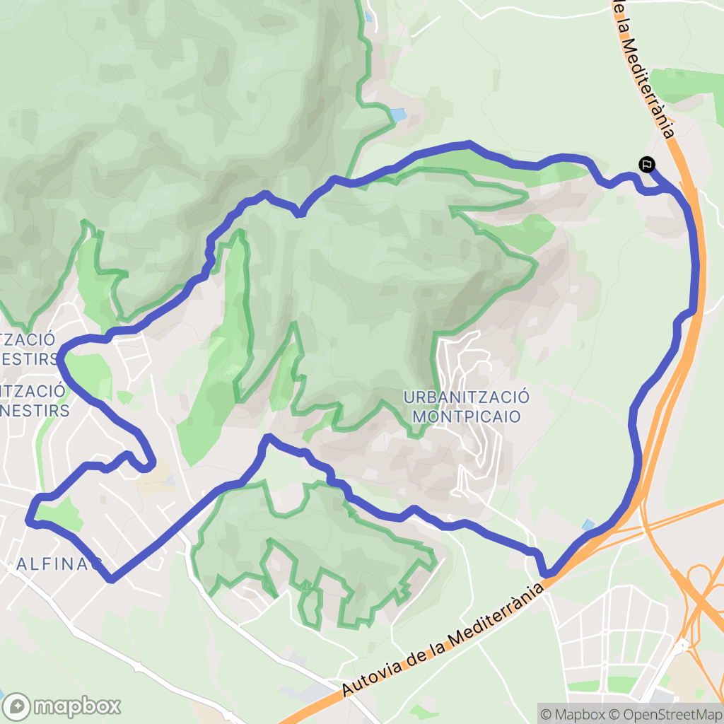 el Picaio : carte du parcours de randonnée - Spain