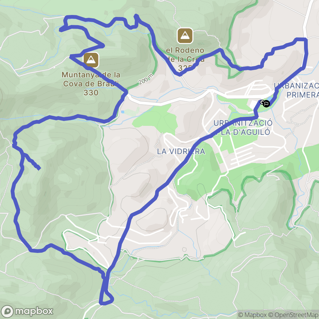 Gilet : carte du parcours de randonnée - Spain