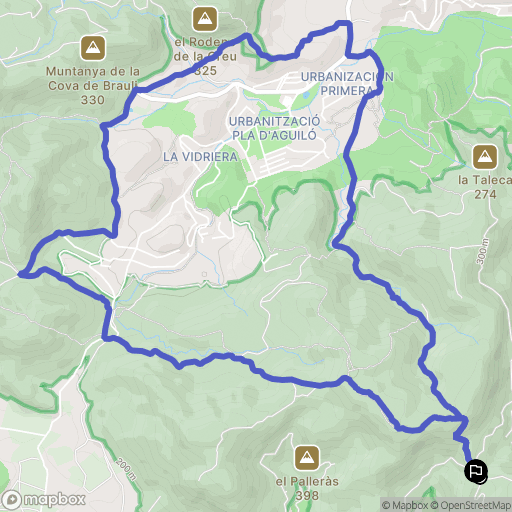 Sagunto : carte du parcours de randonnée - Spain