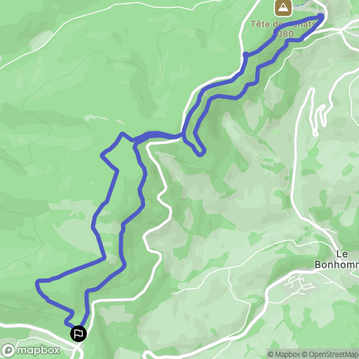 Plainfaing : carte du parcours de randonnée - France