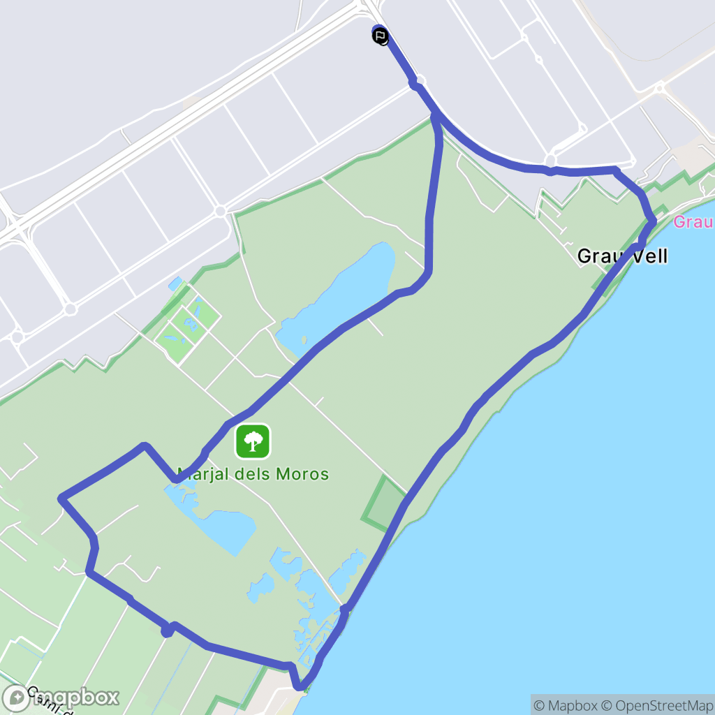 Sagunto : carte du parcours de randonnée - Spain