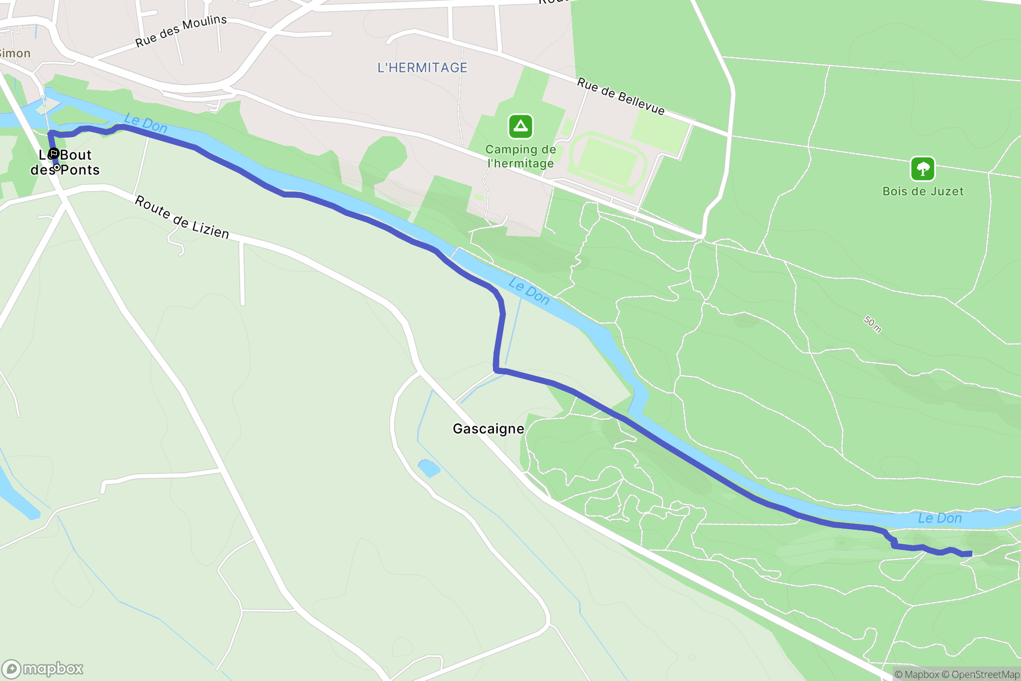 Guémené-Penfao : carte du parcours de randonnée - France