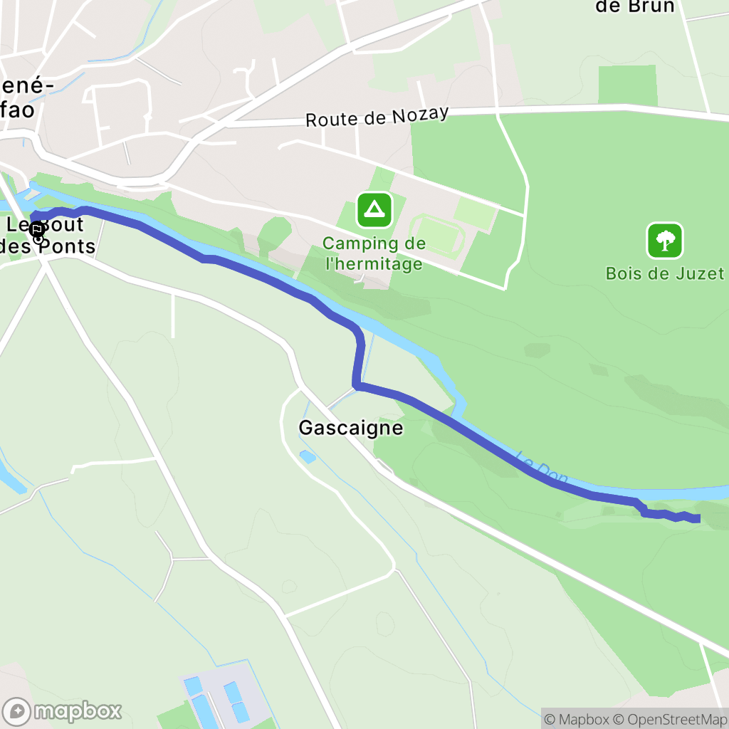 Guémené-Penfao : carte du parcours de randonnée - France