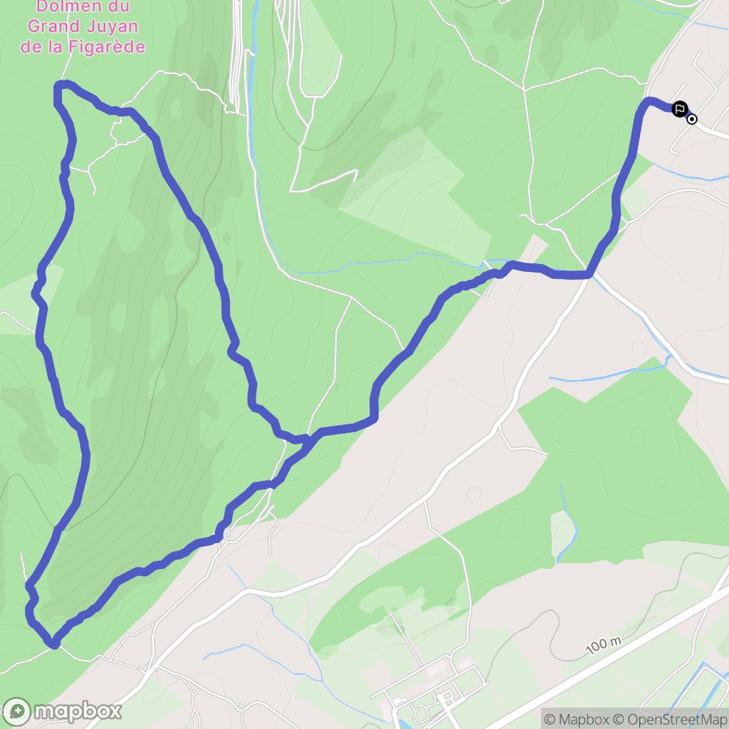 Saint-Jean-de-Cuculles : carte du parcours de randonnée - France