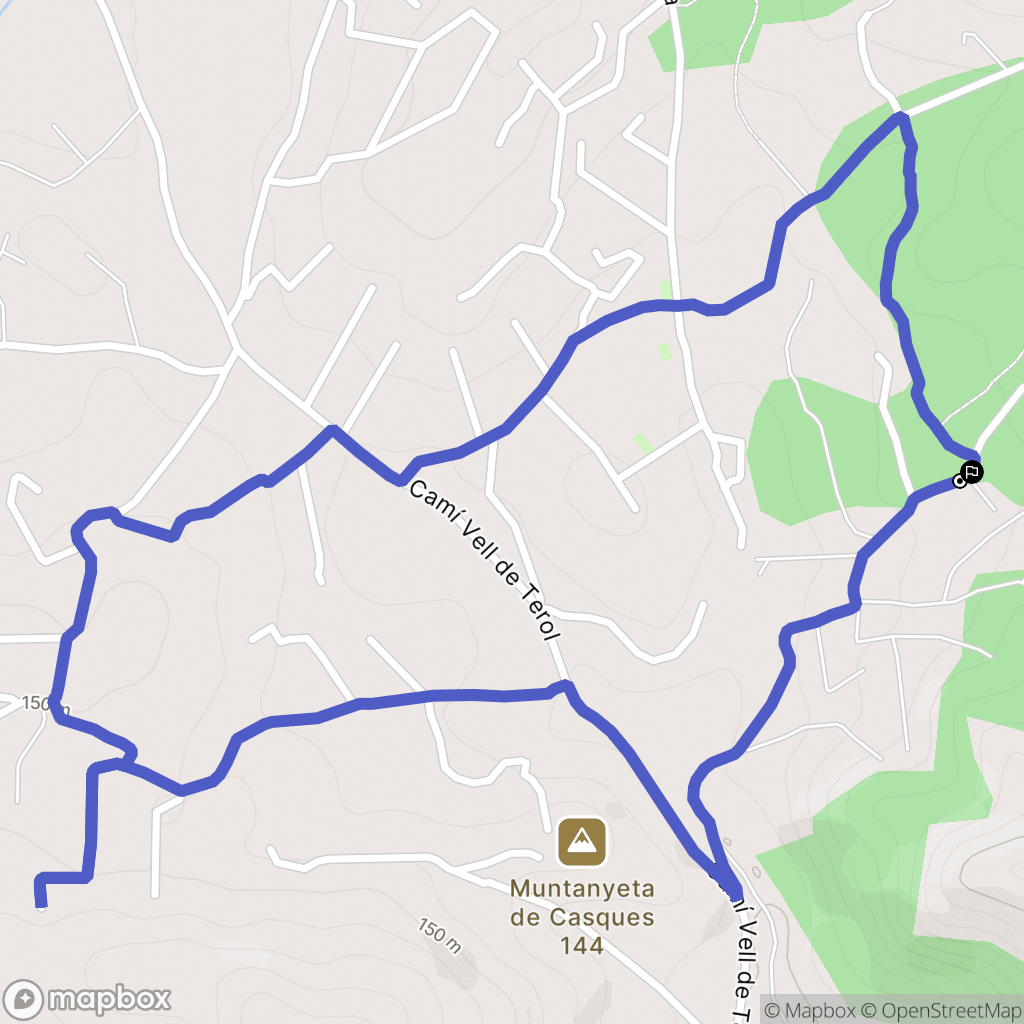Sagunto : carte du parcours de randonnée - Spain