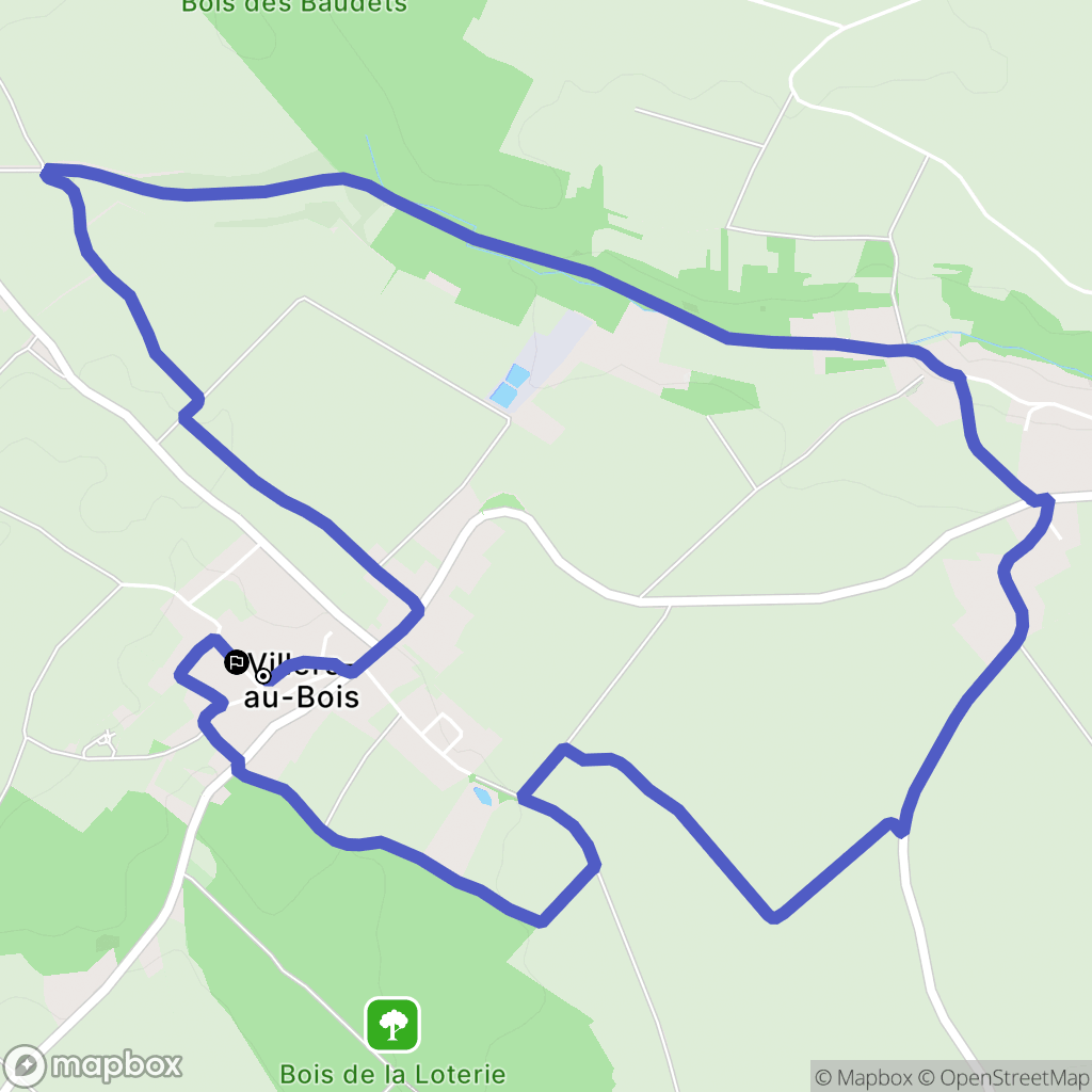 Villers-au-Bois : carte du parcours de randonnée - France