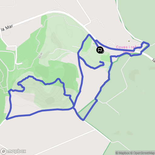Almenara : carte du parcours de randonnée - Spain
