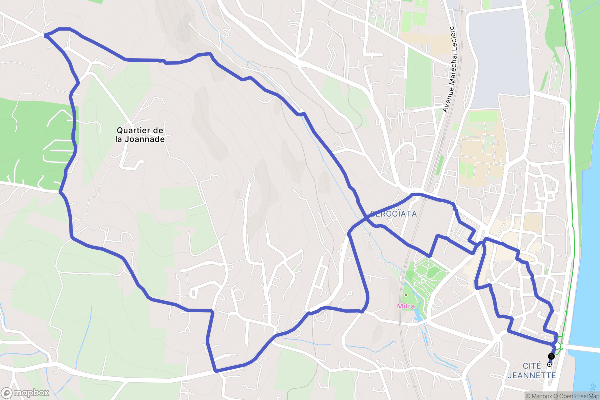 Bourg-Saint-Andéol : carte du parcours de randonnée - France