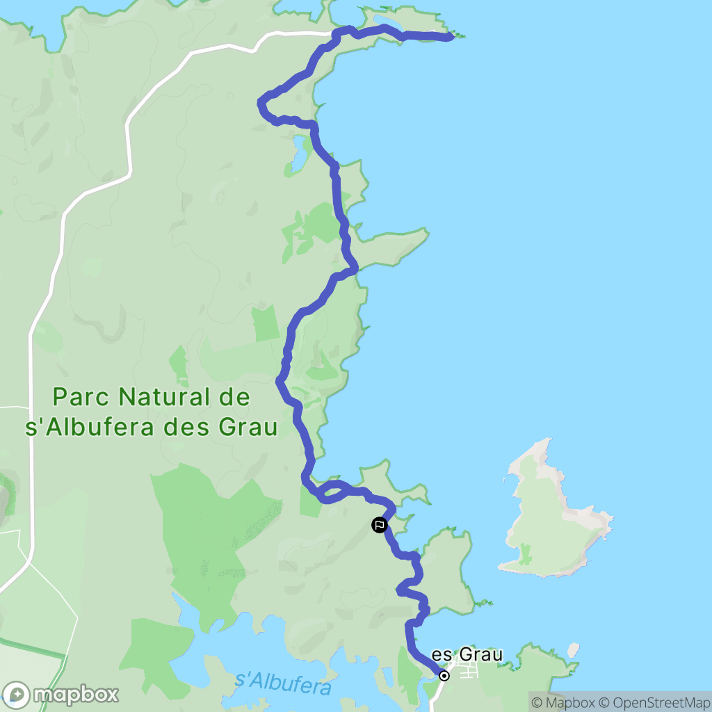 Binixiquer : carte du parcours de randonnée - Spain