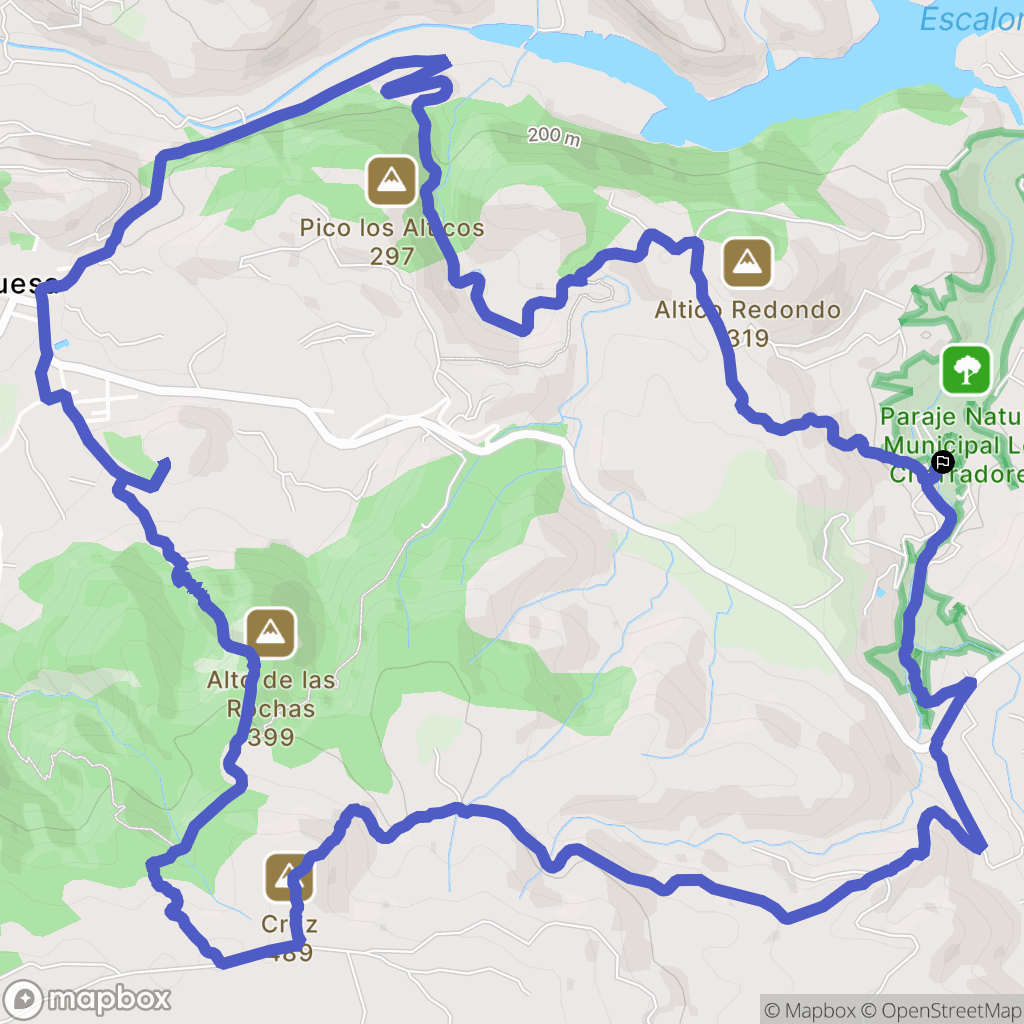 Navarrés : carte du parcours de randonnée - Spain