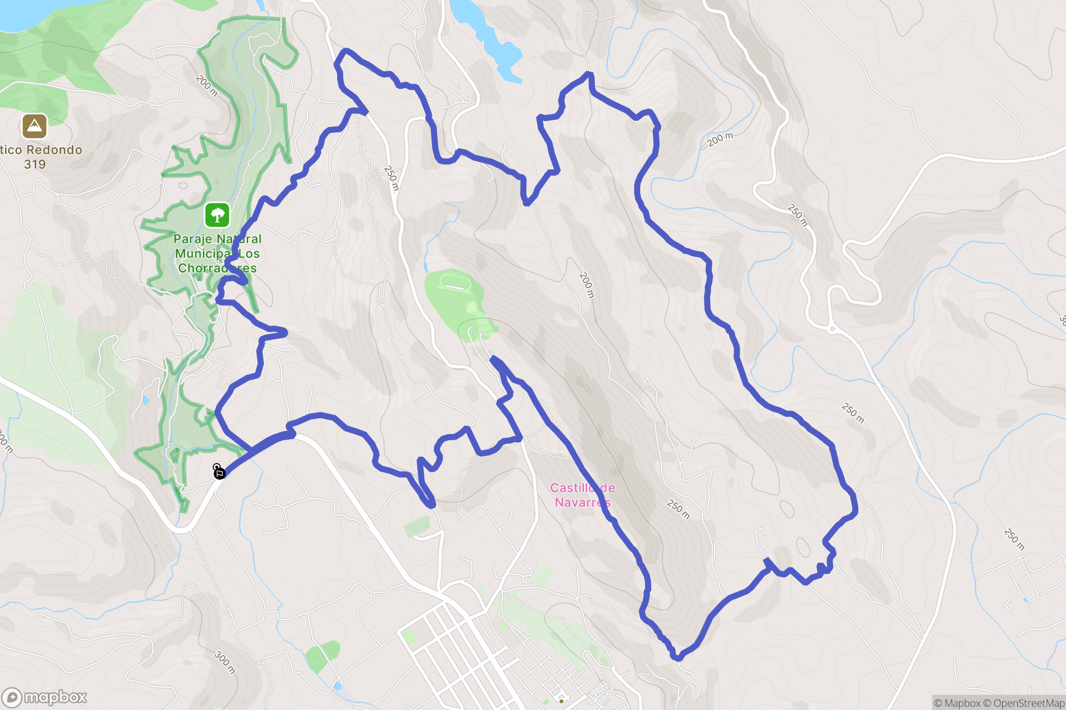 Navarrés : carte du parcours de randonnée - Spain