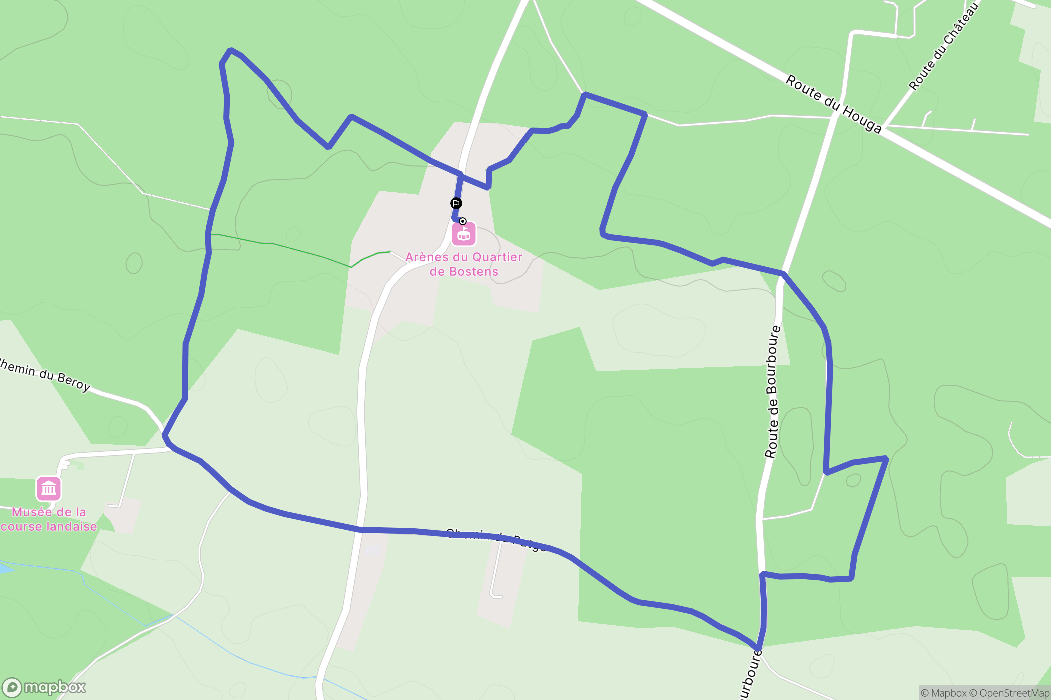 Bascons : carte du parcours de randonnée - France