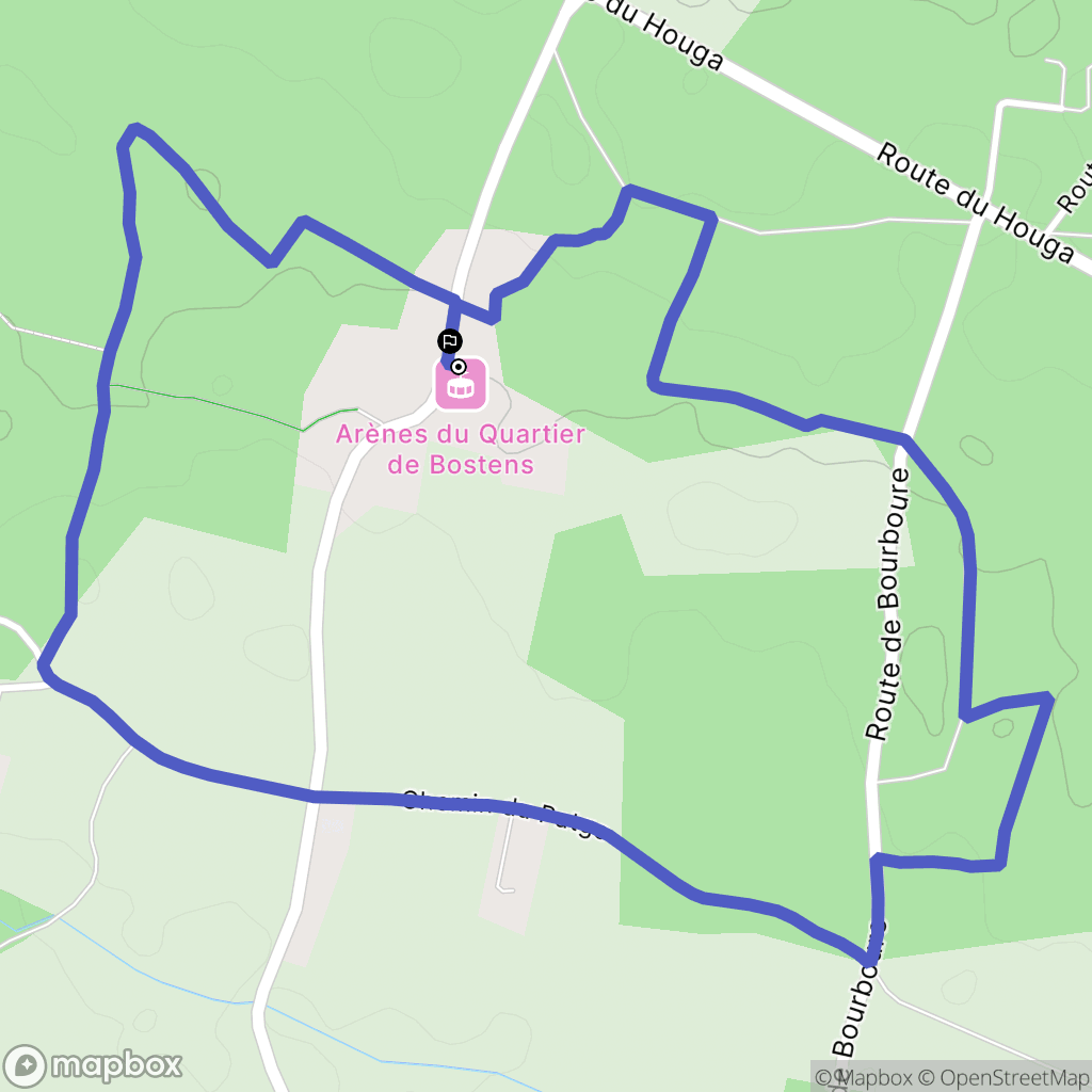 Bascons : carte du parcours de randonnée - France