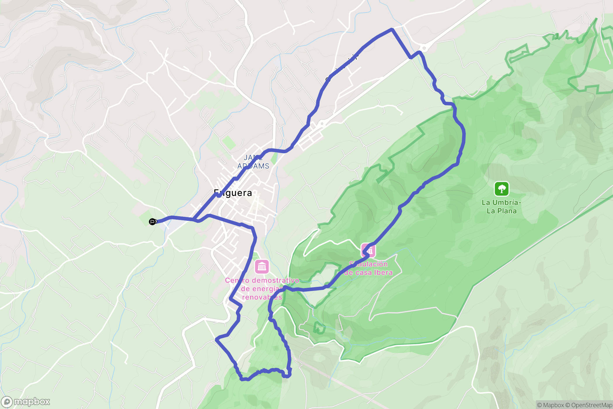  : carte du parcours de randonnée - Spain