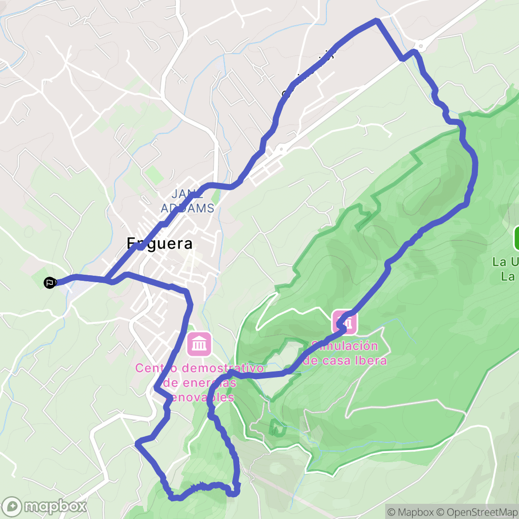  : carte du parcours de randonnée - Spain