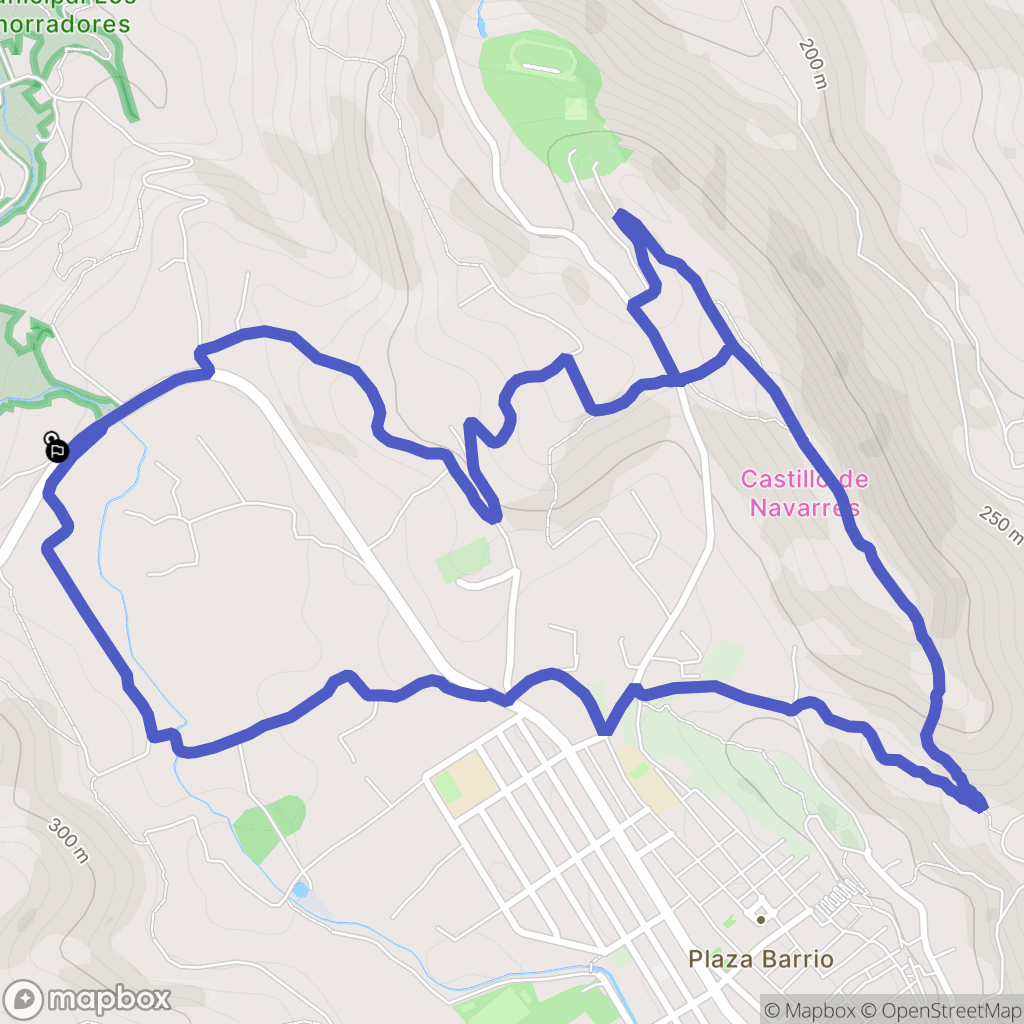 Navarrés : carte du parcours de randonnée - Spain