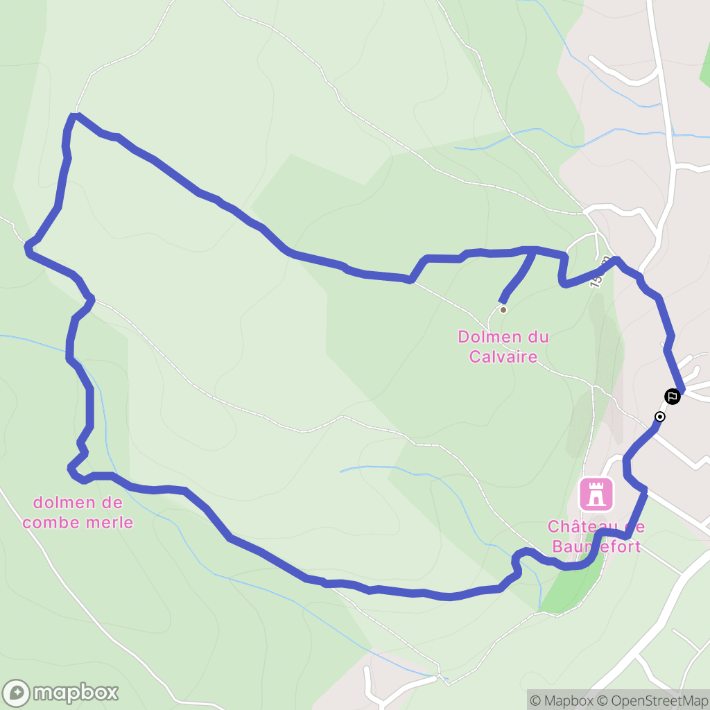 Saint-Alban-Auriolles : carte du parcours de randonnée - France