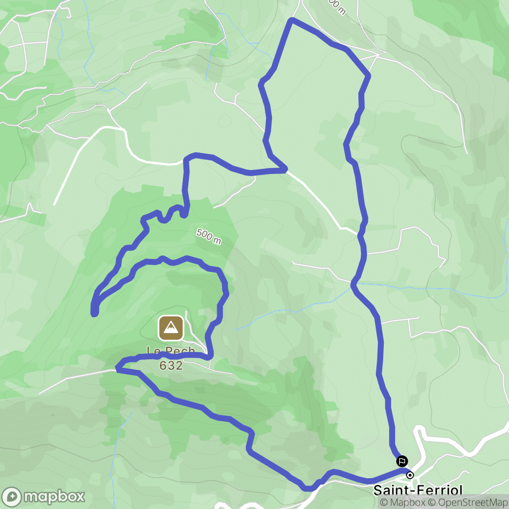 Saint-Ferriol : carte du parcours de randonnée - France