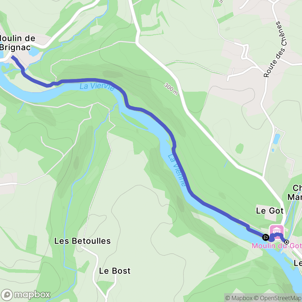 Saint-Léonard-de-Noblat : carte du parcours de randonnée - France