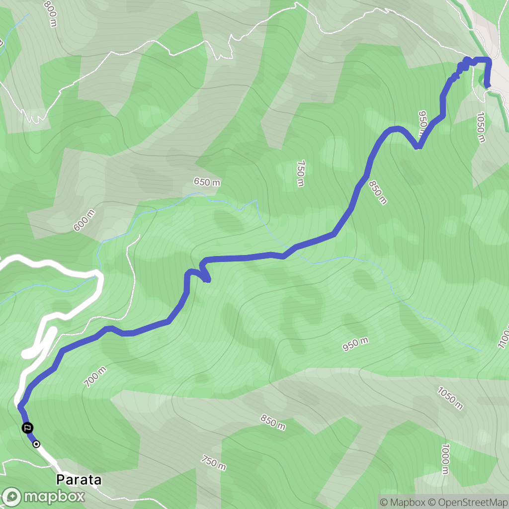 Parata : carte du parcours de randonnée - France