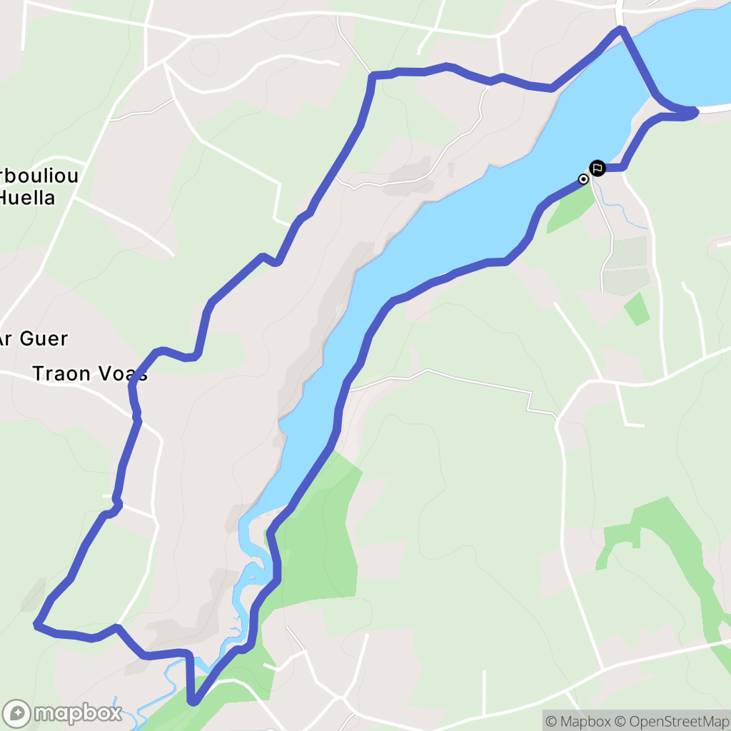 Plestin-les-Grèves : carte du parcours de randonnée - France