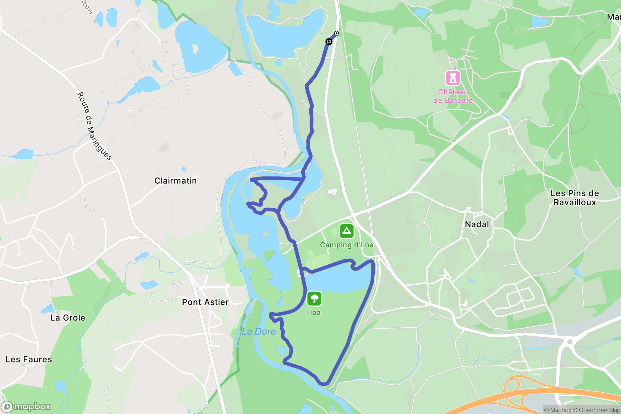 Dorat : carte du parcours de randonnée - France
