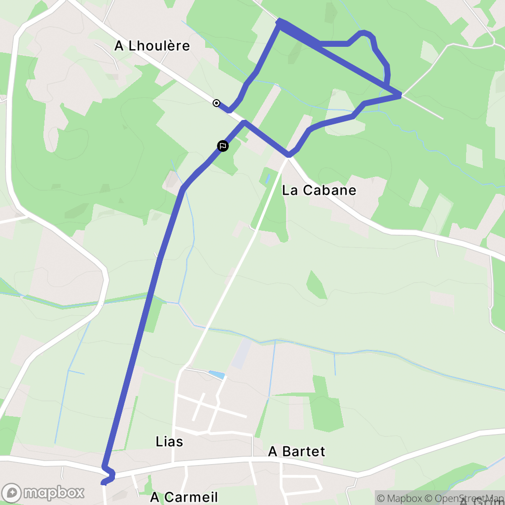 Lias : carte du parcours de randonnée - France