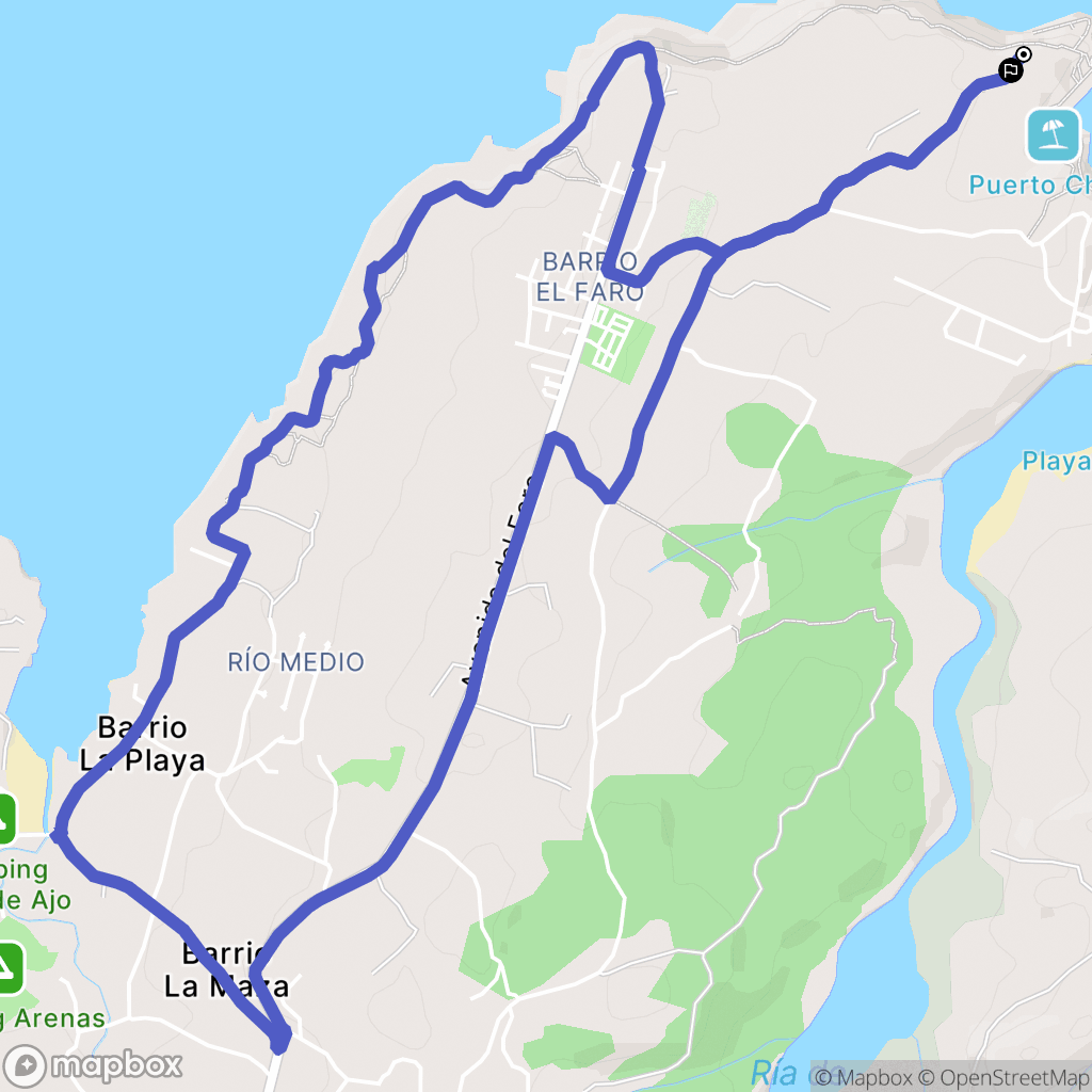 Bareyo : carte du parcours de randonnée - Spain