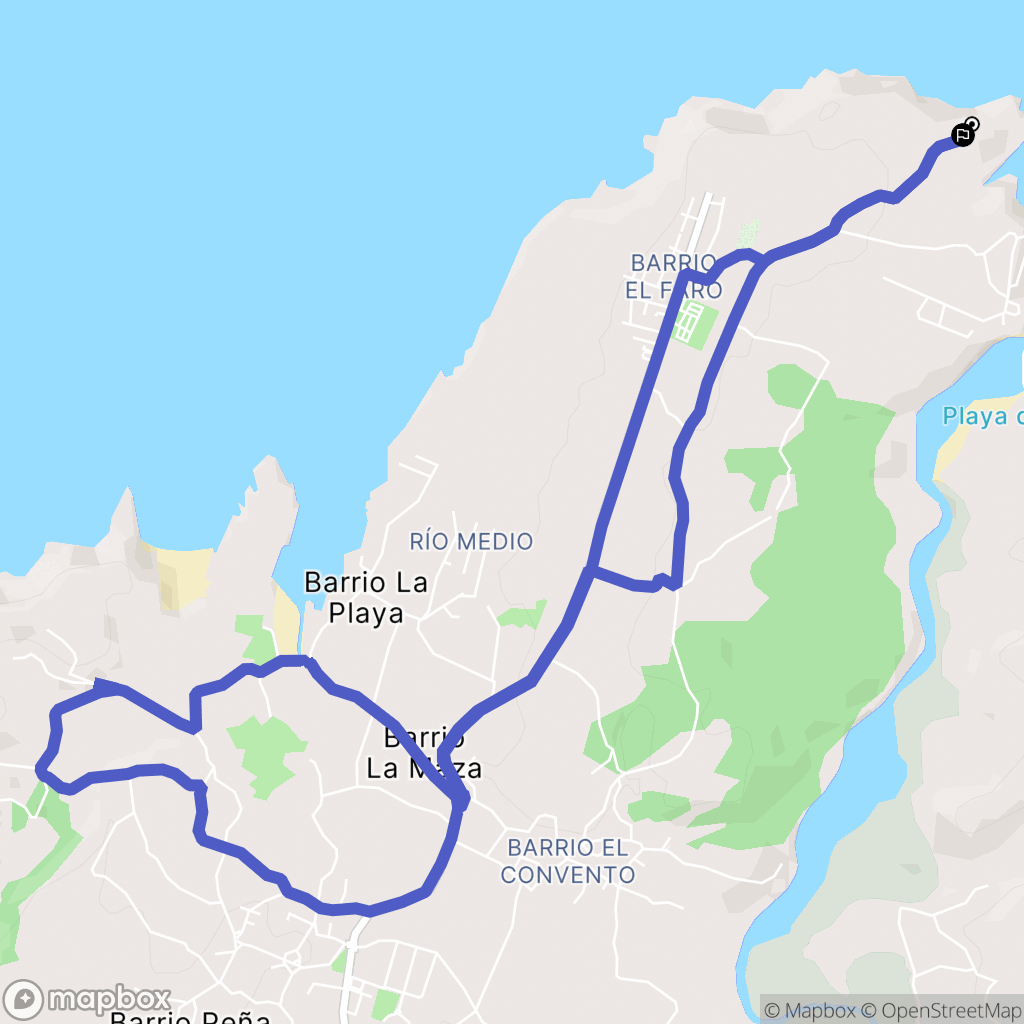 Bareyo : carte du parcours de randonnée - Spain