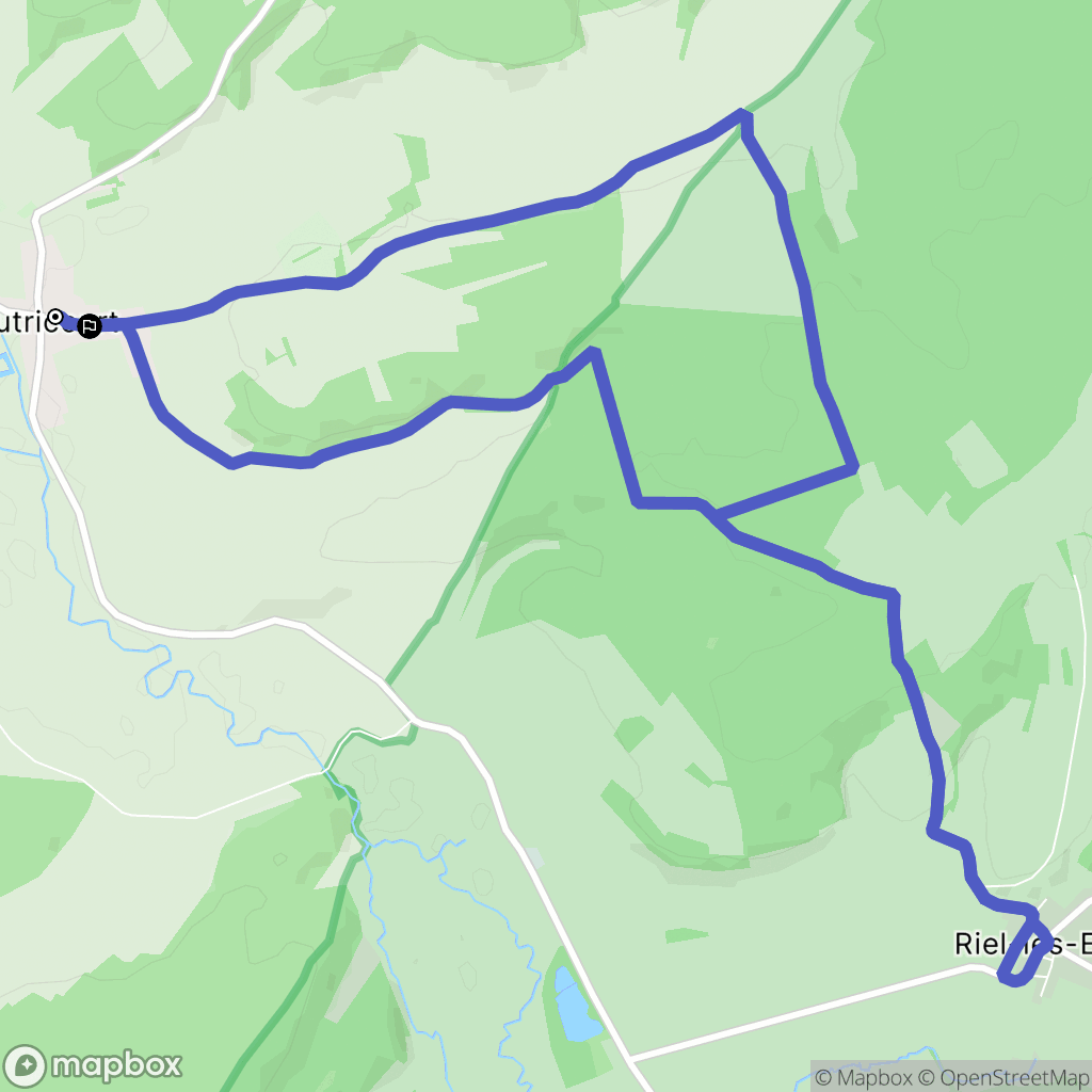 Autricourt : carte du parcours de randonnée - France
