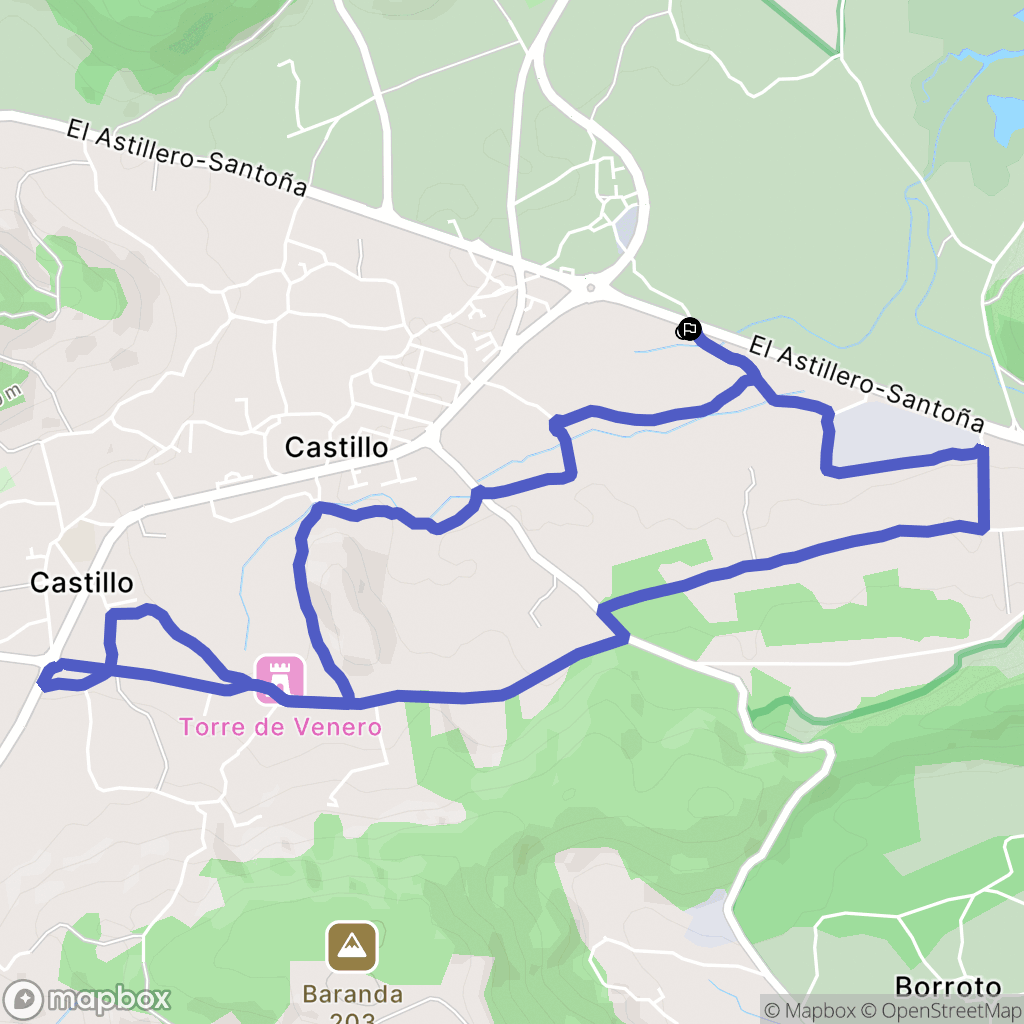 Castillo Siete Villas : carte du parcours de randonnée - Spain