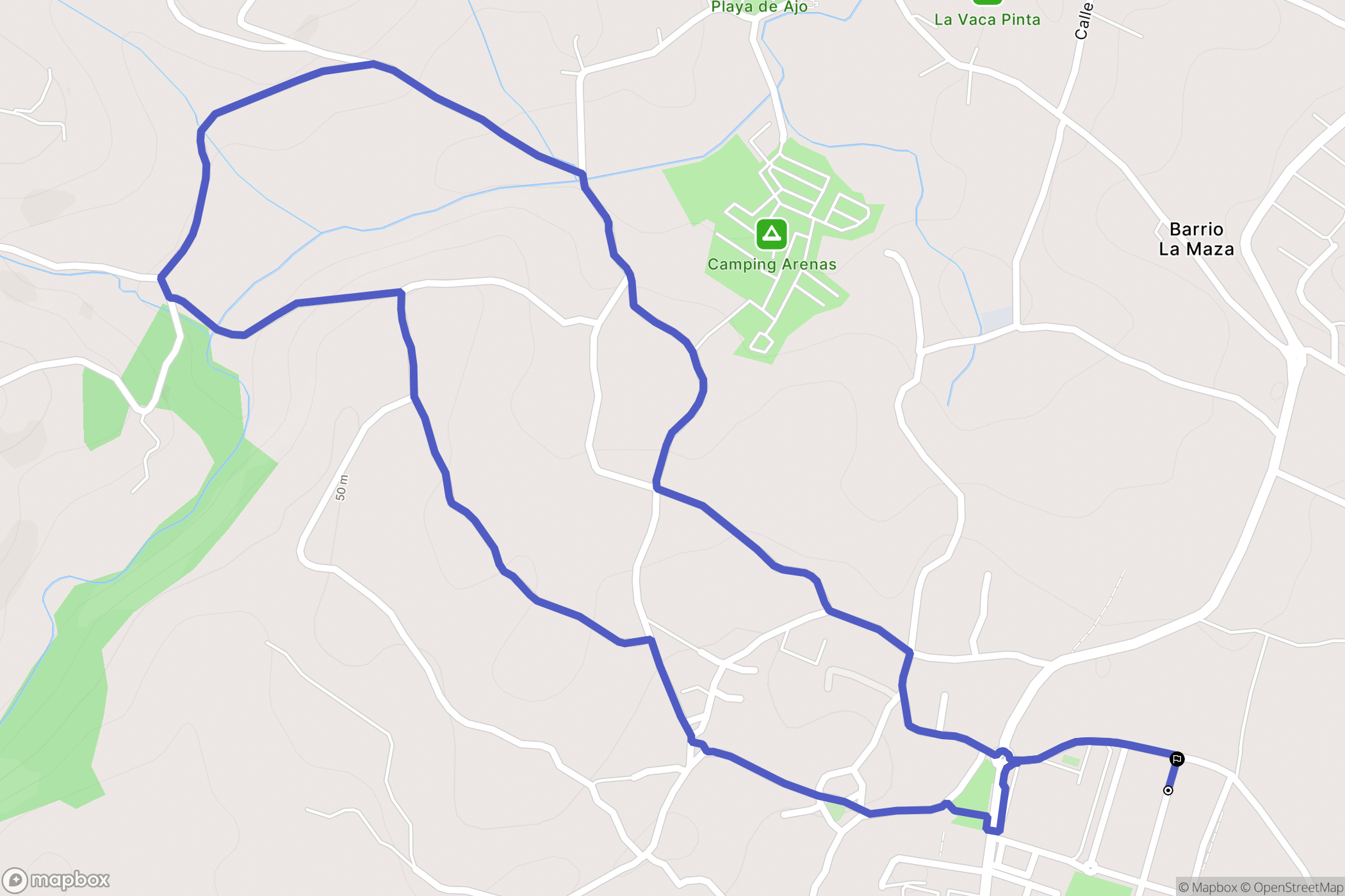 Bareyo : carte du parcours de randonnée - Spain