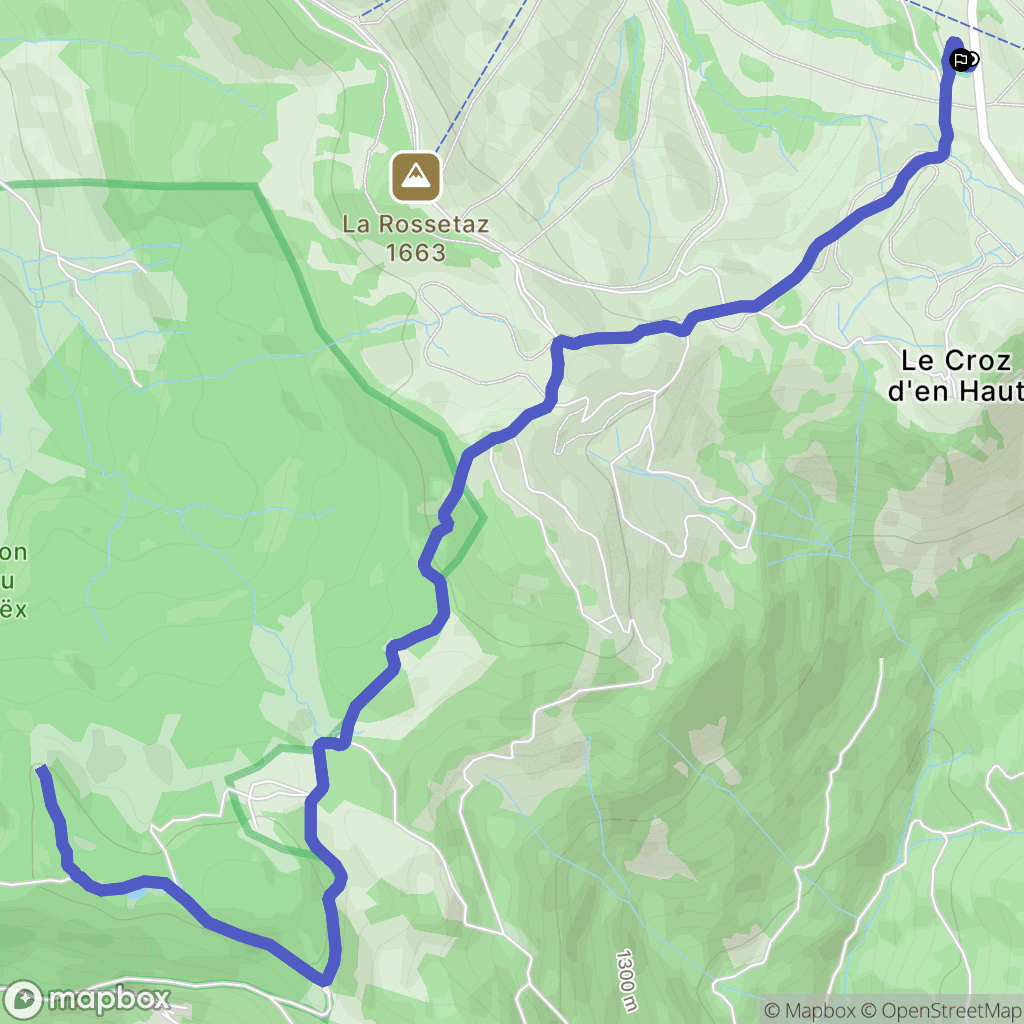Verchaix : carte du parcours de randonnée - France