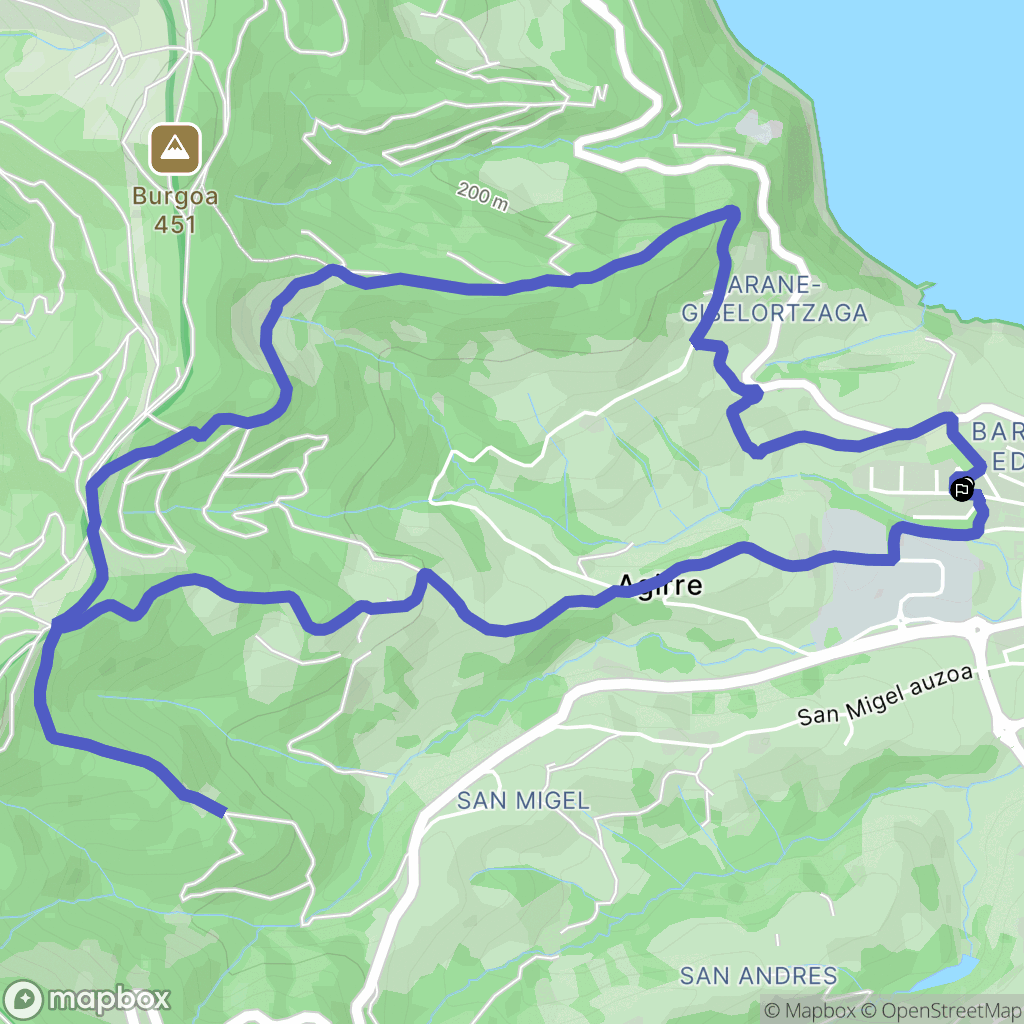  : carte du parcours de randonnée - Spain