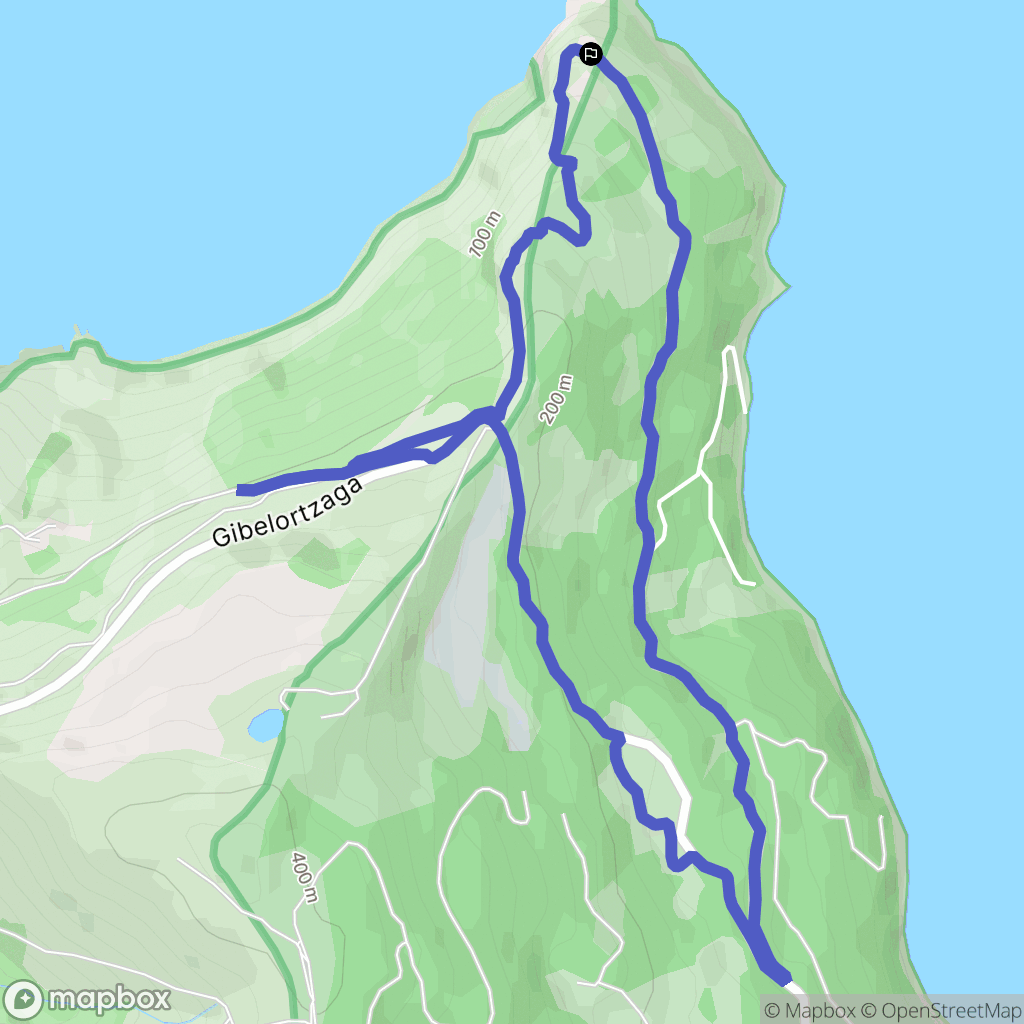 Bermeo : carte du parcours de randonnée - Spain