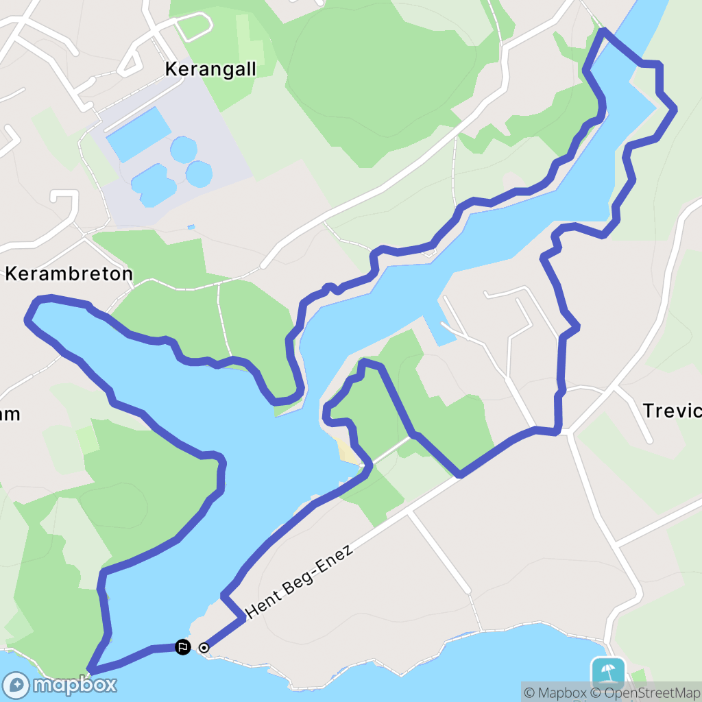 Trégunc : carte du parcours de randonnée - France