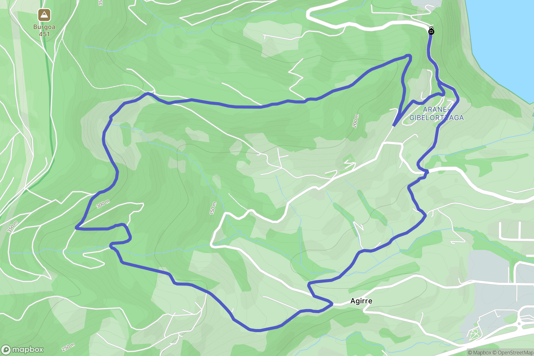  : carte du parcours de randonnée - Spain