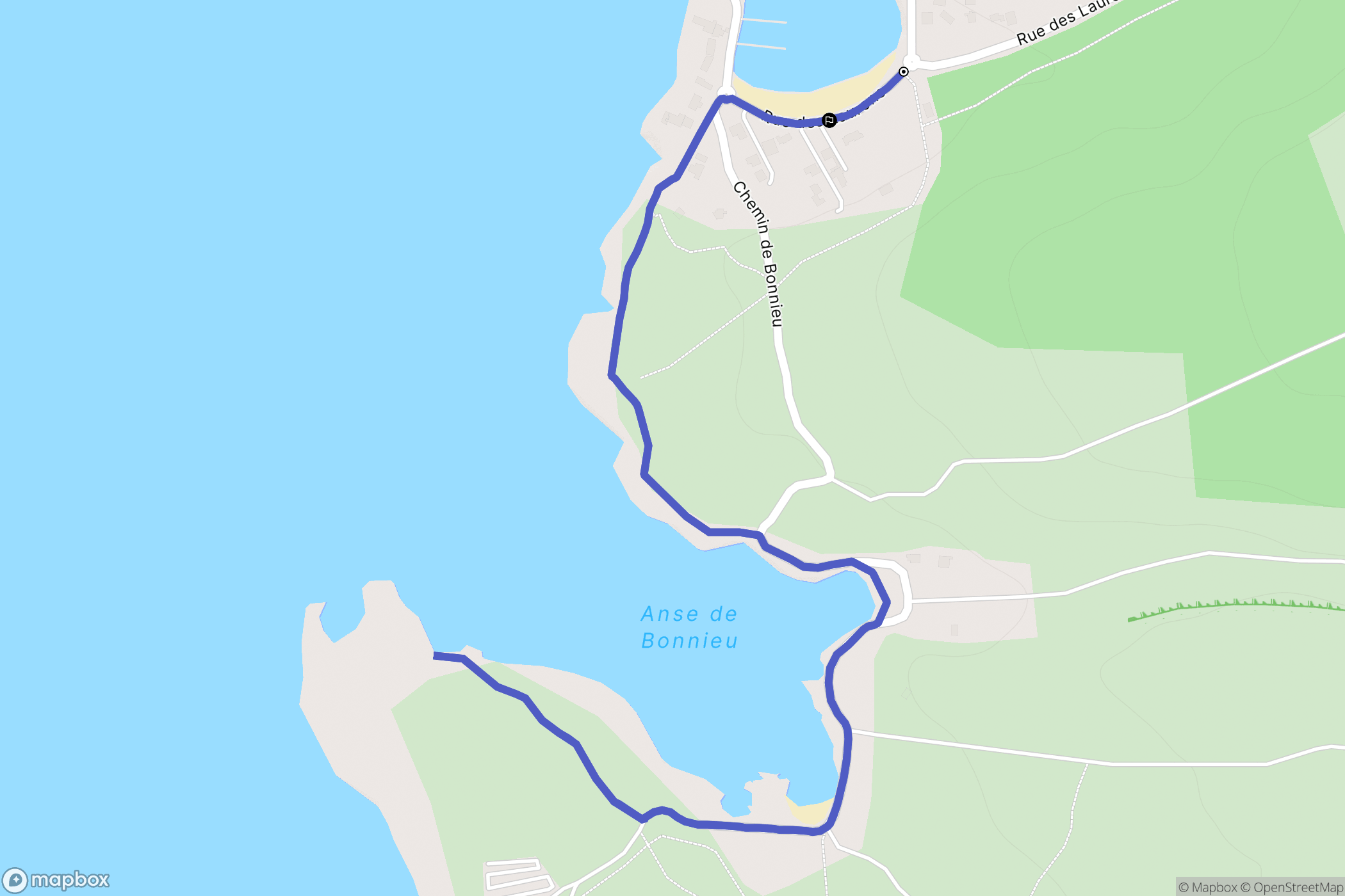 Martigues : carte du parcours de randonnée - France