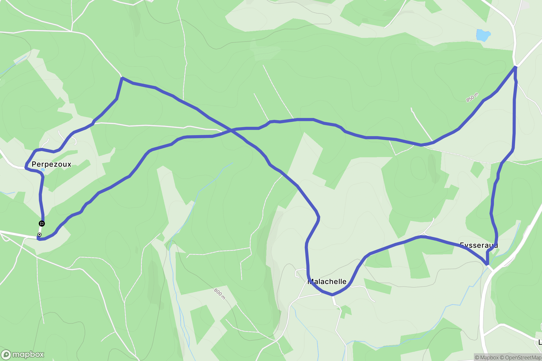 Monistrol-sur-Loire : carte du parcours de randonnée - France