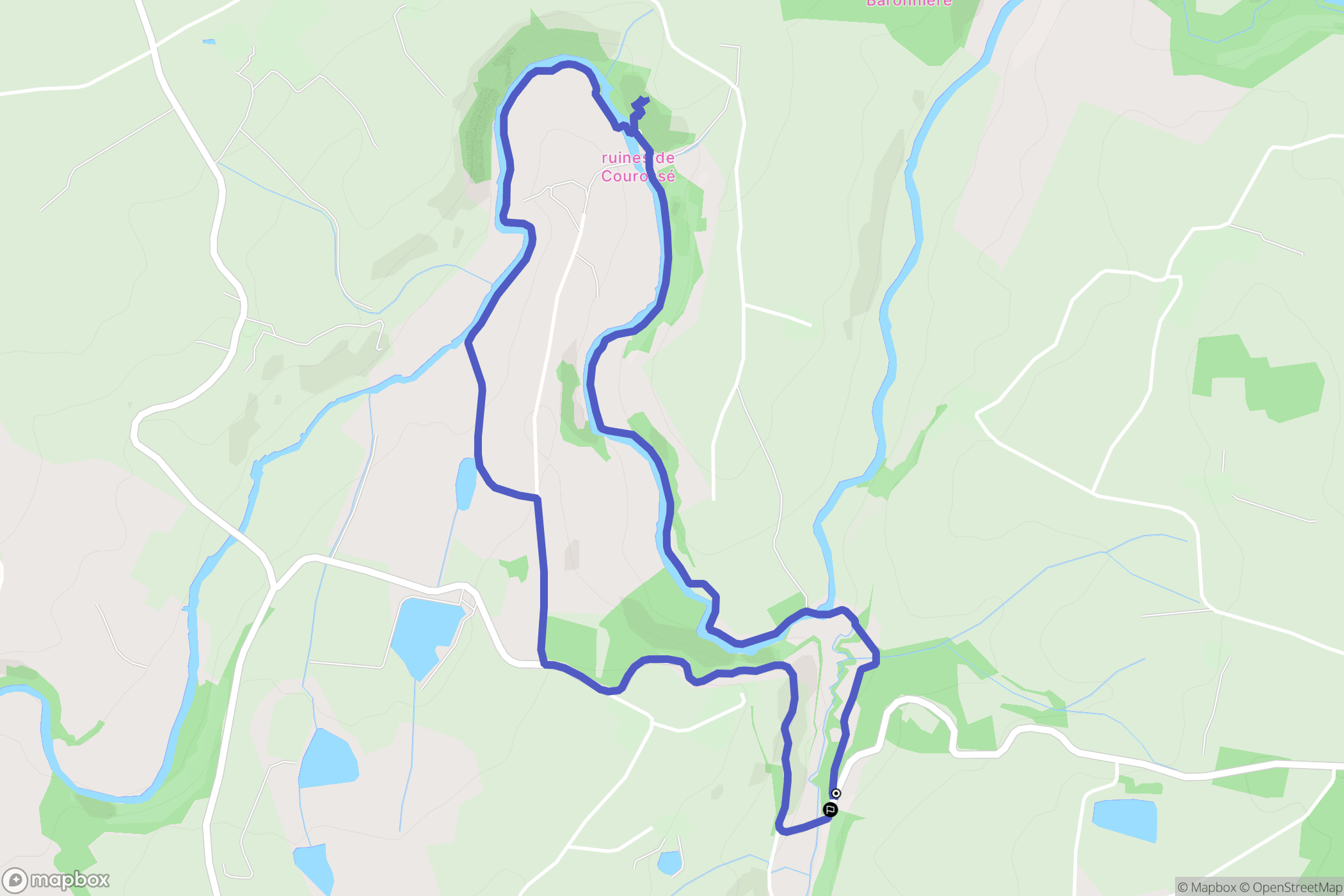 Mauges-sur-Loire : carte du parcours de randonnée - France