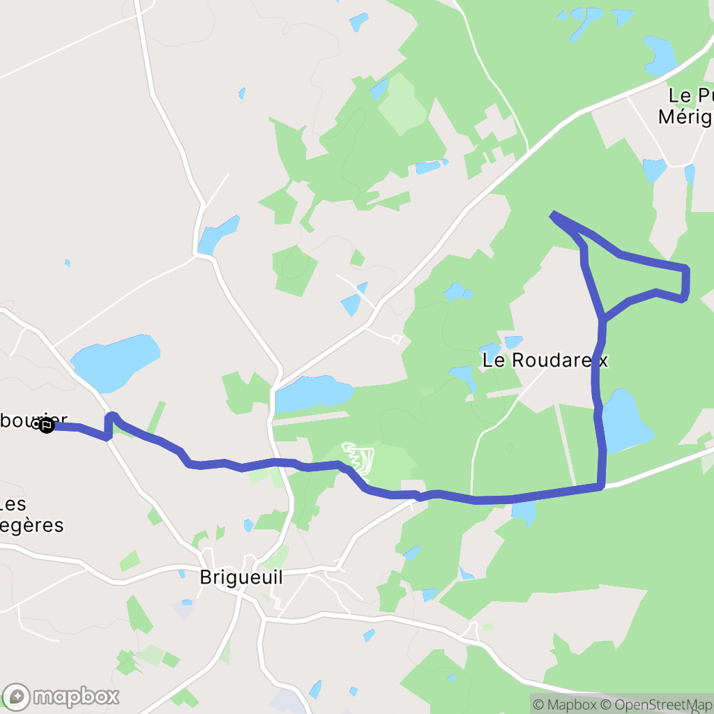 Brigueuil : carte du parcours de randonnée - France