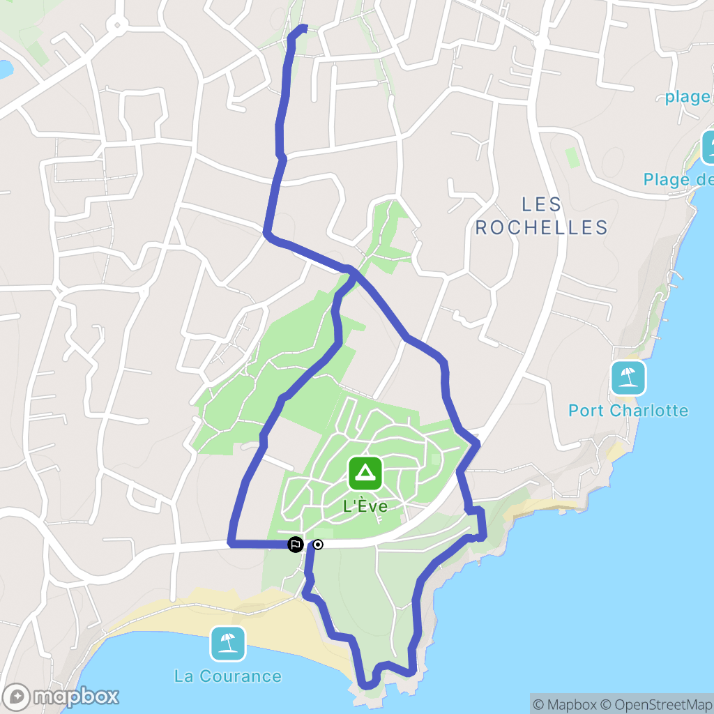 Saint-Nazaire : carte du parcours de randonnée - France