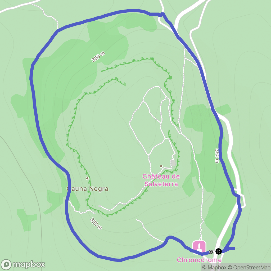 Opoul-Périllos : carte du parcours de randonnée - France