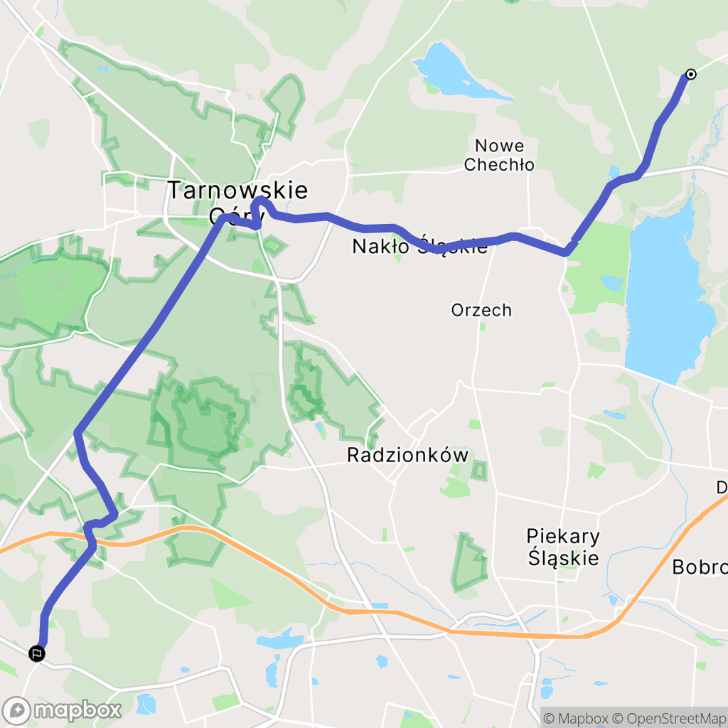 Miasteczko Śląskie: mapa trasy - Poland