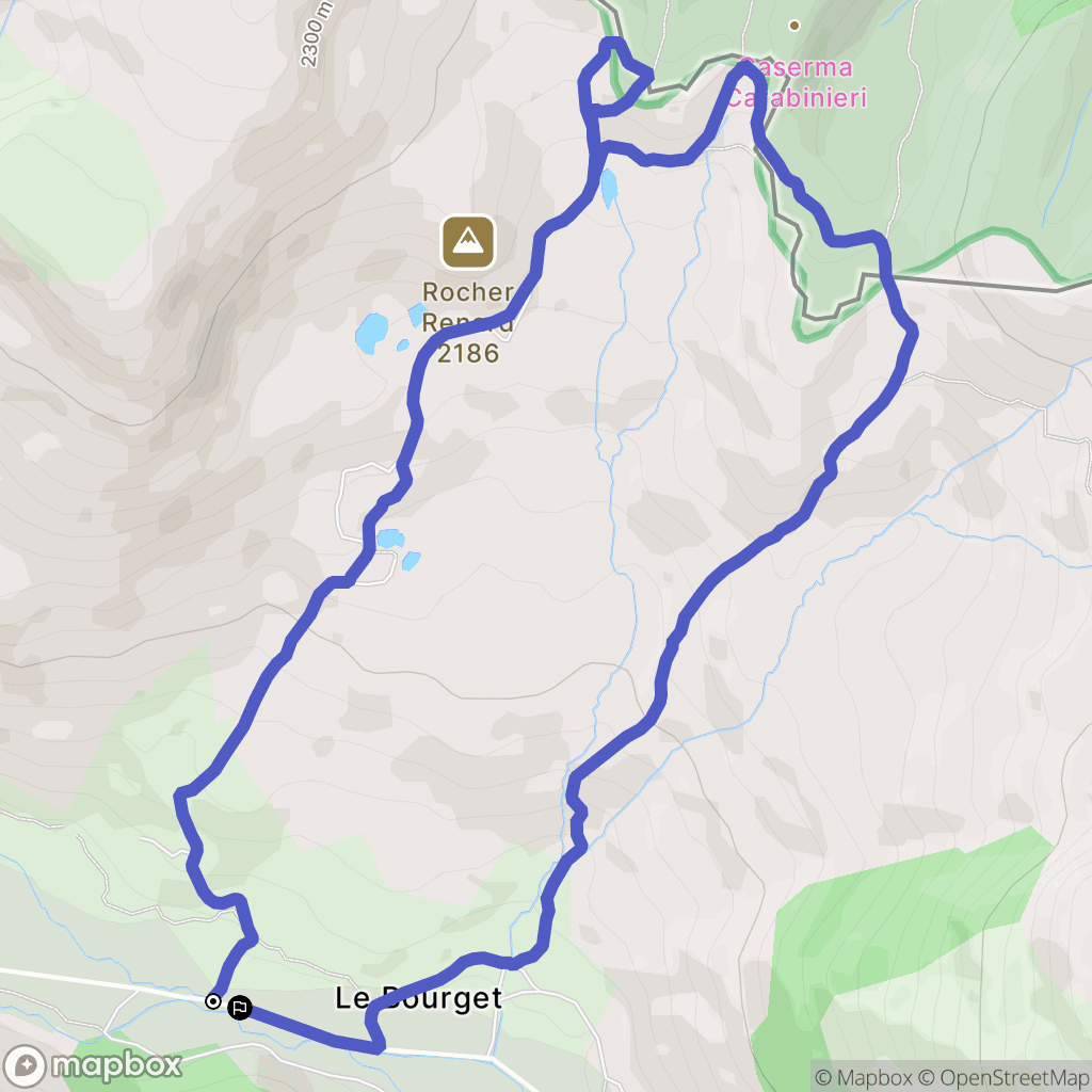 Cervières : carte du parcours de randonnée - France