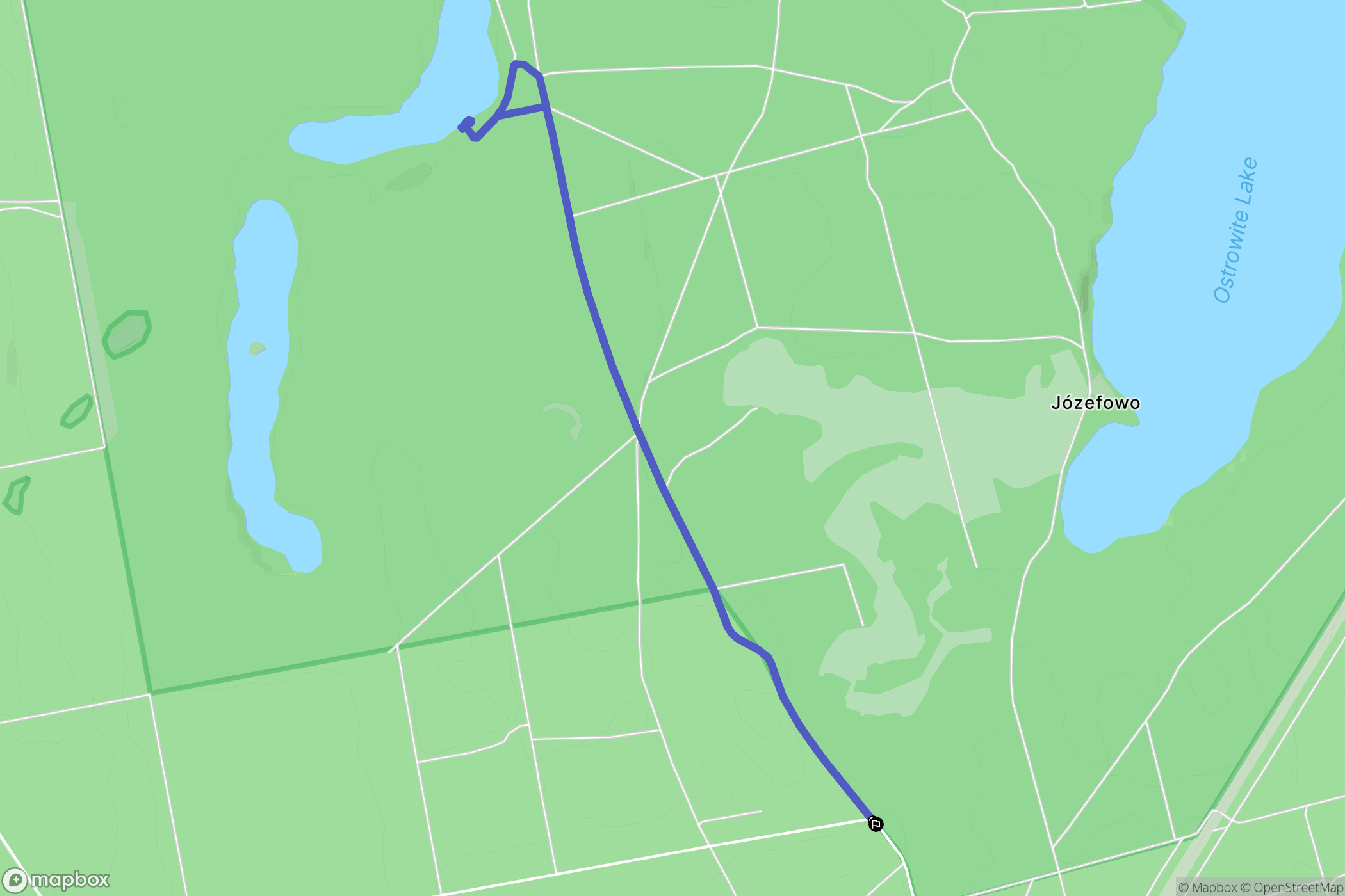 Józefowo: mapa trasy - Poland