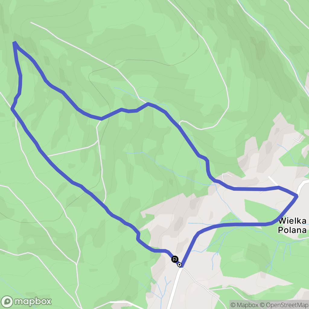 Zubrzyca Górna: mapa trasy - Poland