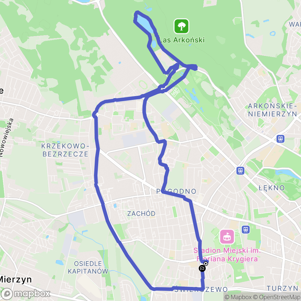 Szczecin: mapa trasy - Poland