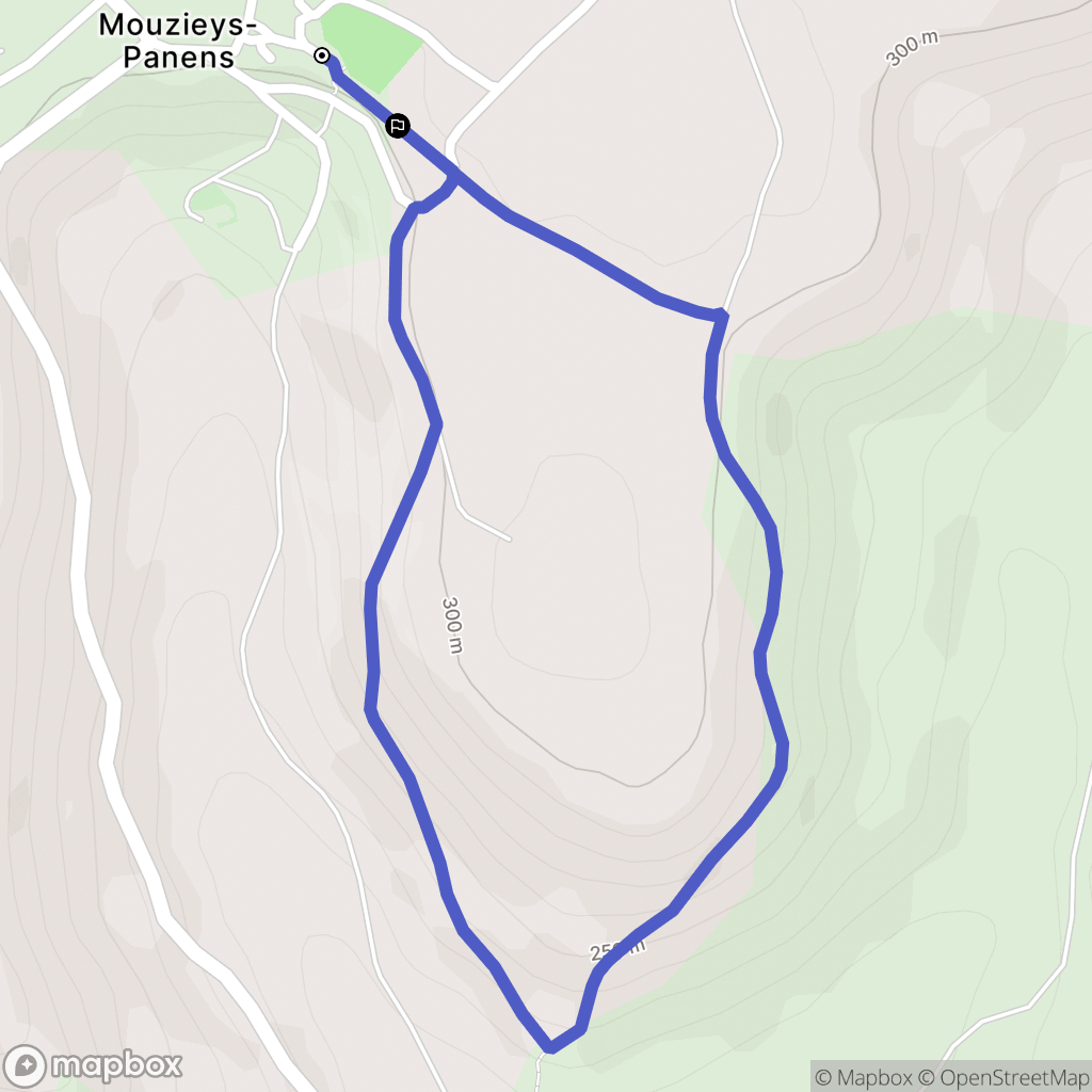 Mouzieys-Panens : carte du parcours de randonnée - France